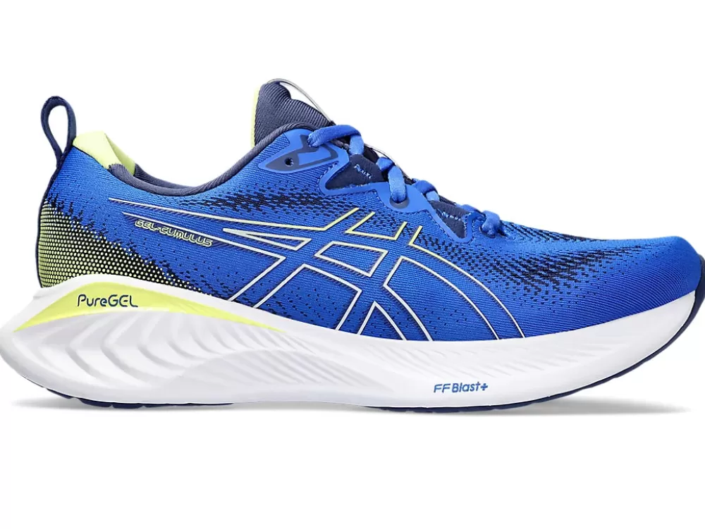 Running^Asics GEL-Cumulus 25 Mens Illusion Blue/Glow Yellow