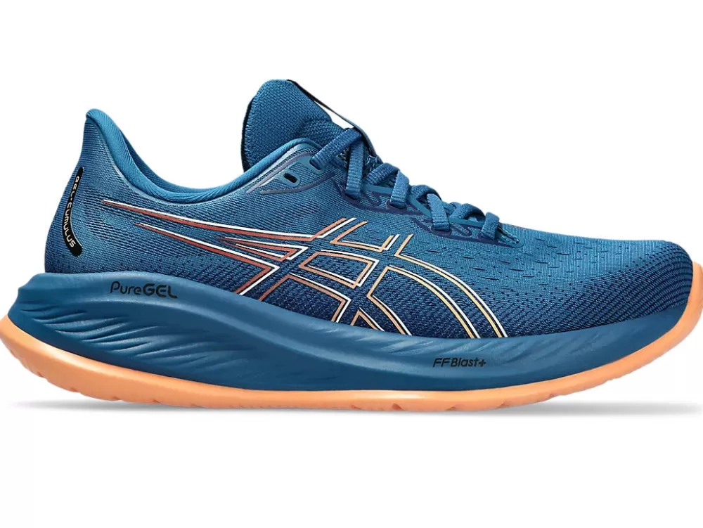 Running^Asics GEL-Cumulus 26 Mens Rich Navy/Faded Orange