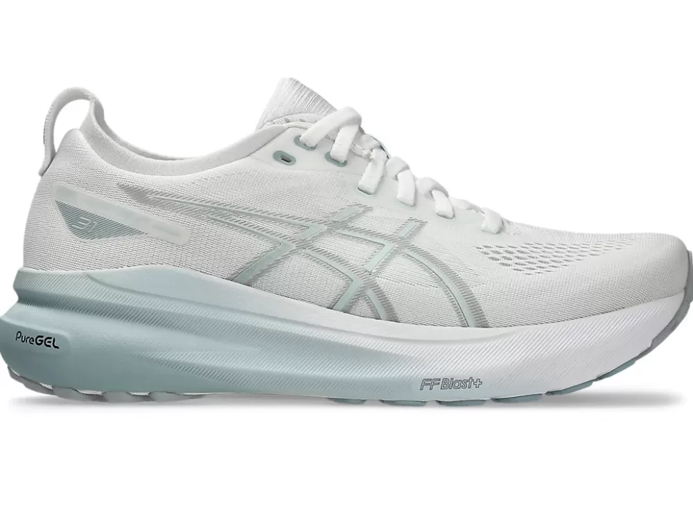 Running^Asics GEL-Kayano 31 Womens White/Dolphin Grey