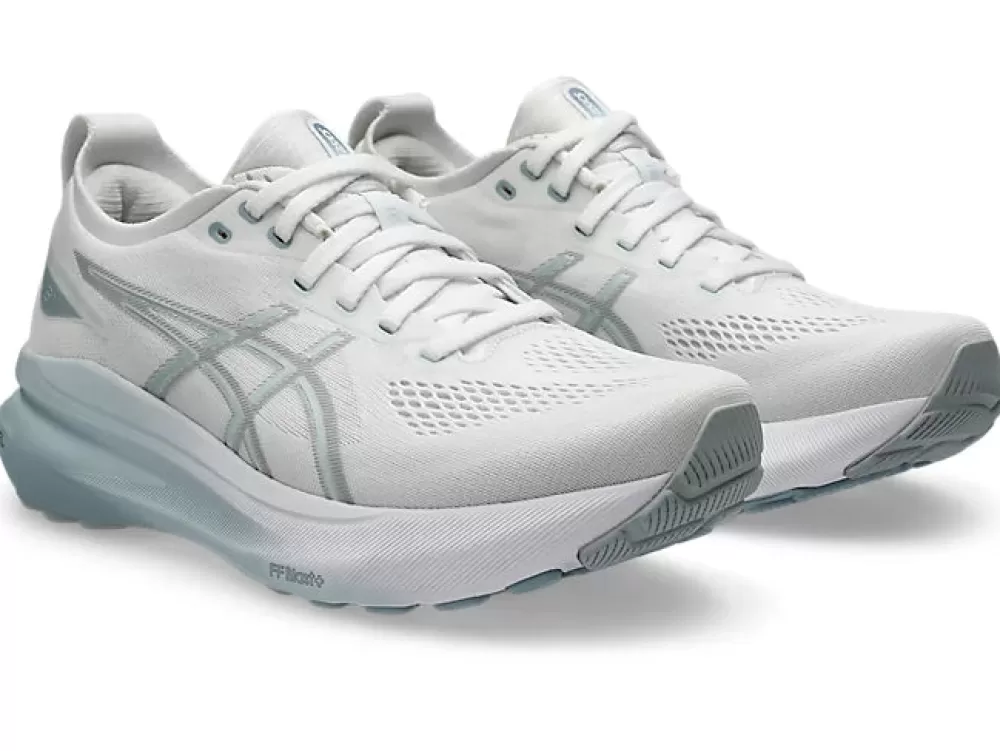 Running^Asics GEL-Kayano 31 Womens White/Dolphin Grey