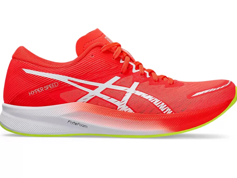 Racing^Asics Hyperspeed 3 Womens Sunrise Red/White