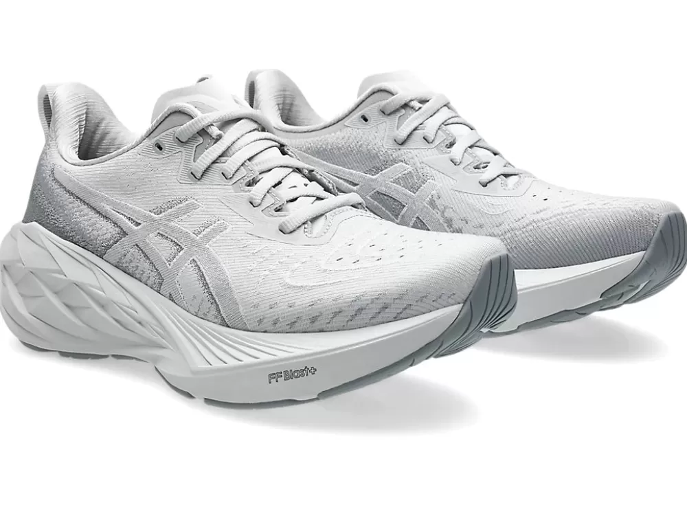 Running^Asics Novablast 4 Womens Concrete/Steel Grey