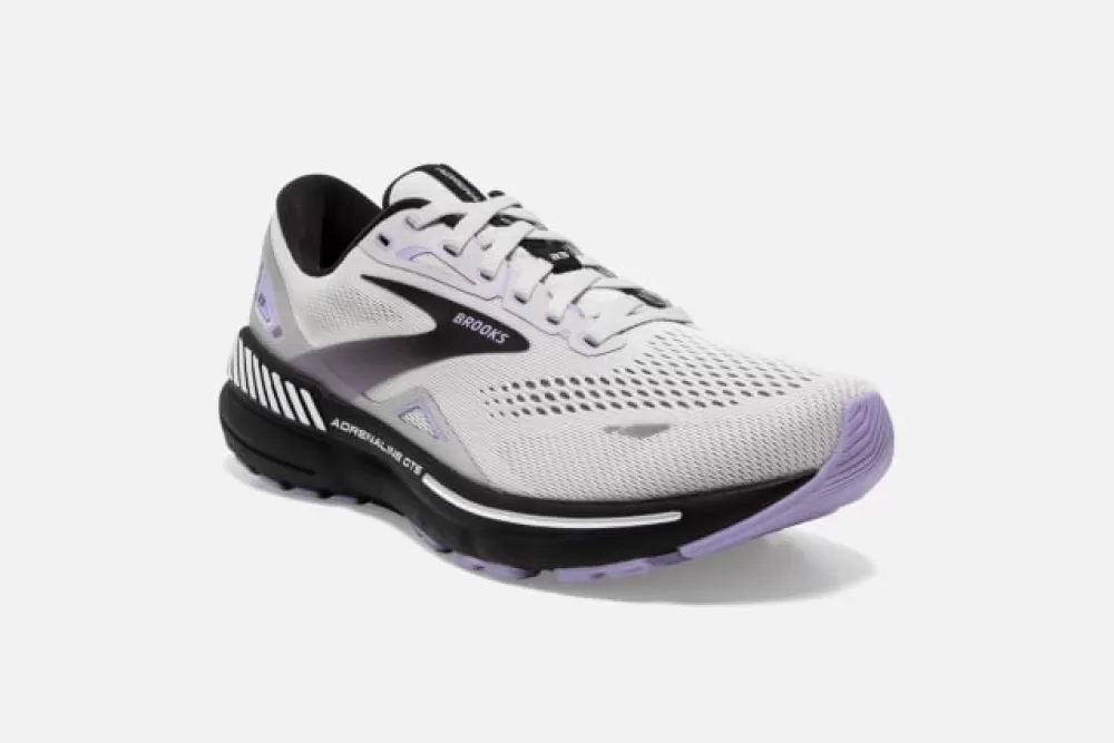 Running^Brooks Adrenaline GTS 23 Womens Grey/Black/Purple