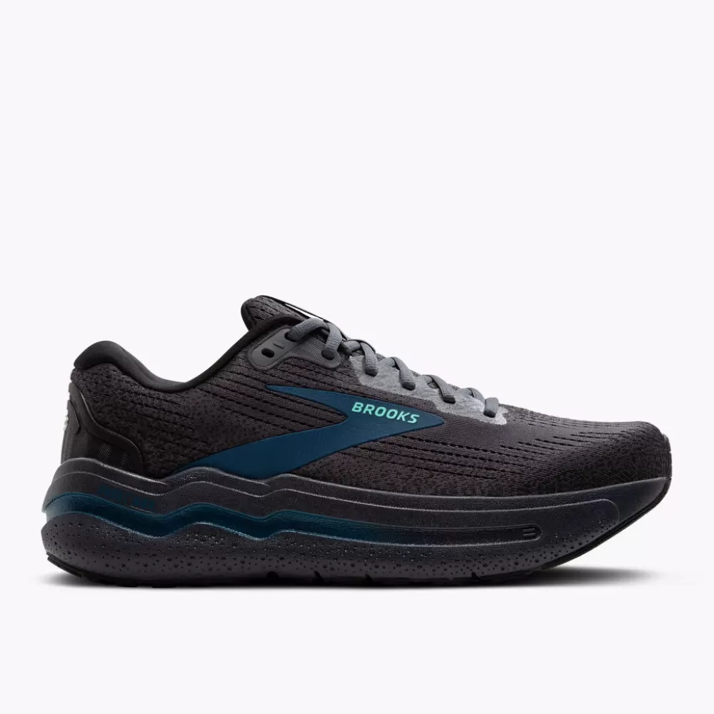 Running^Brooks Ghost Max 2 Mens EBONY/COCKATOO/BLUE SAP