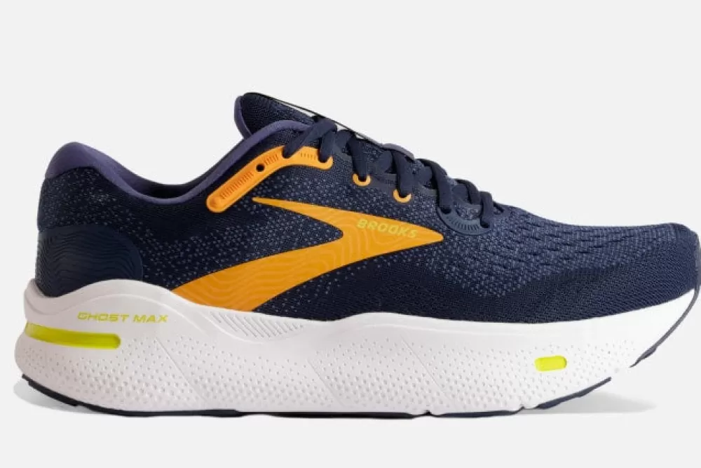 Running^Brooks Ghost Max Mens CROWN BLUE/BLACK/MARIGOLD