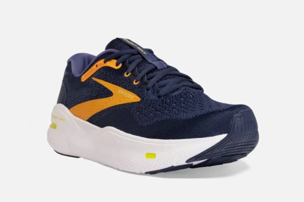 Running^Brooks Ghost Max Mens CROWN BLUE/BLACK/MARIGOLD