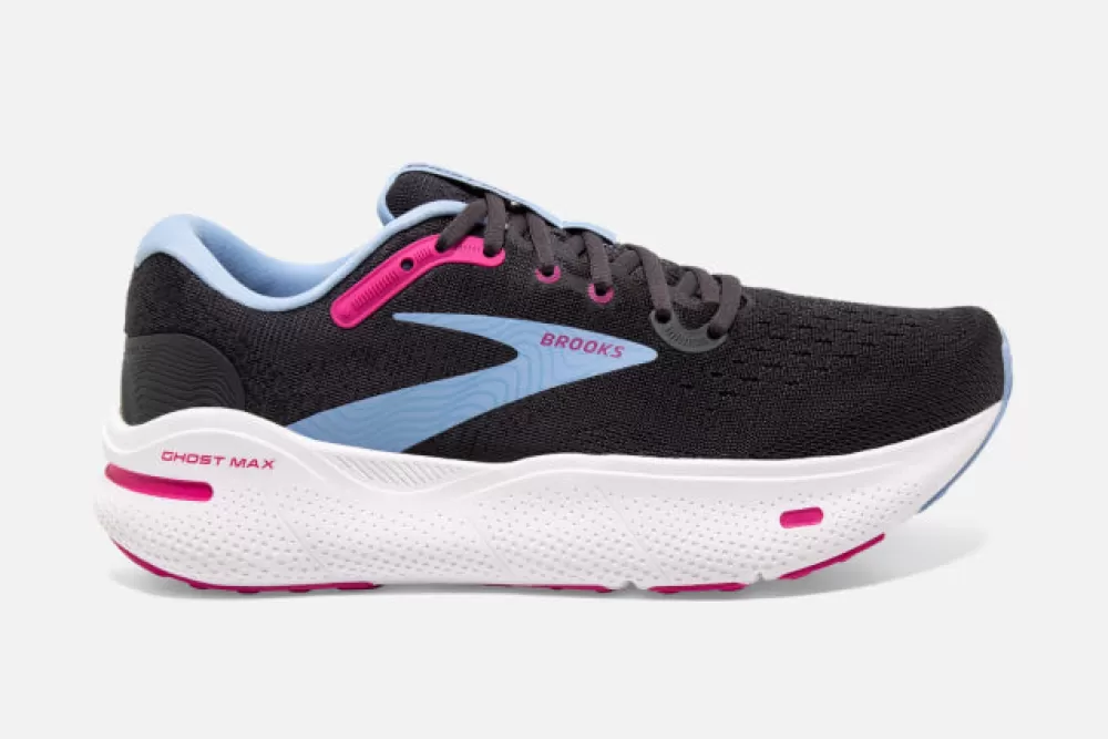 Running^Brooks Ghost Max Womens EBONY/OPEN AIR/LILCA ROSE