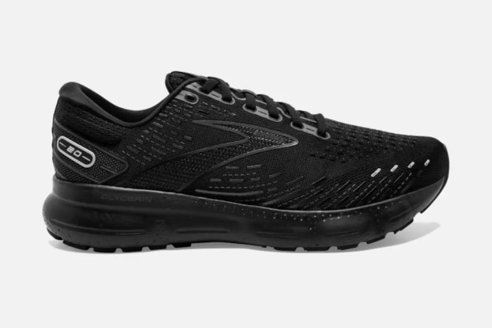 Running^Brooks Glycerin 20 Mens (2E Wide) BLACK/BLACK/EBONY