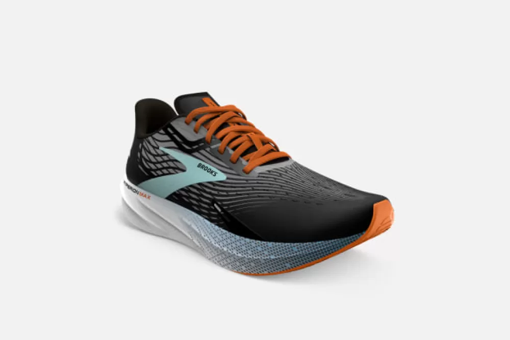 Running^Brooks Hyperion Max Mens BLACK/GREY/ORANGE FISH