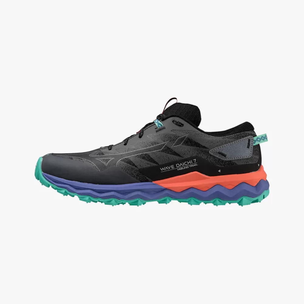 Trail | Running^Mizuno Wave Daichi 7 Mens Black Living Coral