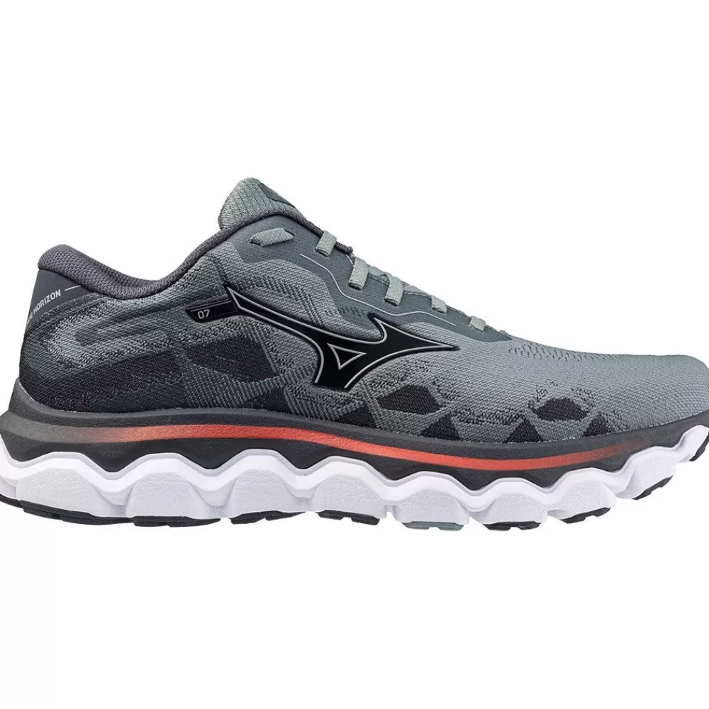 Running^Mizuno Wave Horizon 7 Mens Lead/Nickel/Cayenne