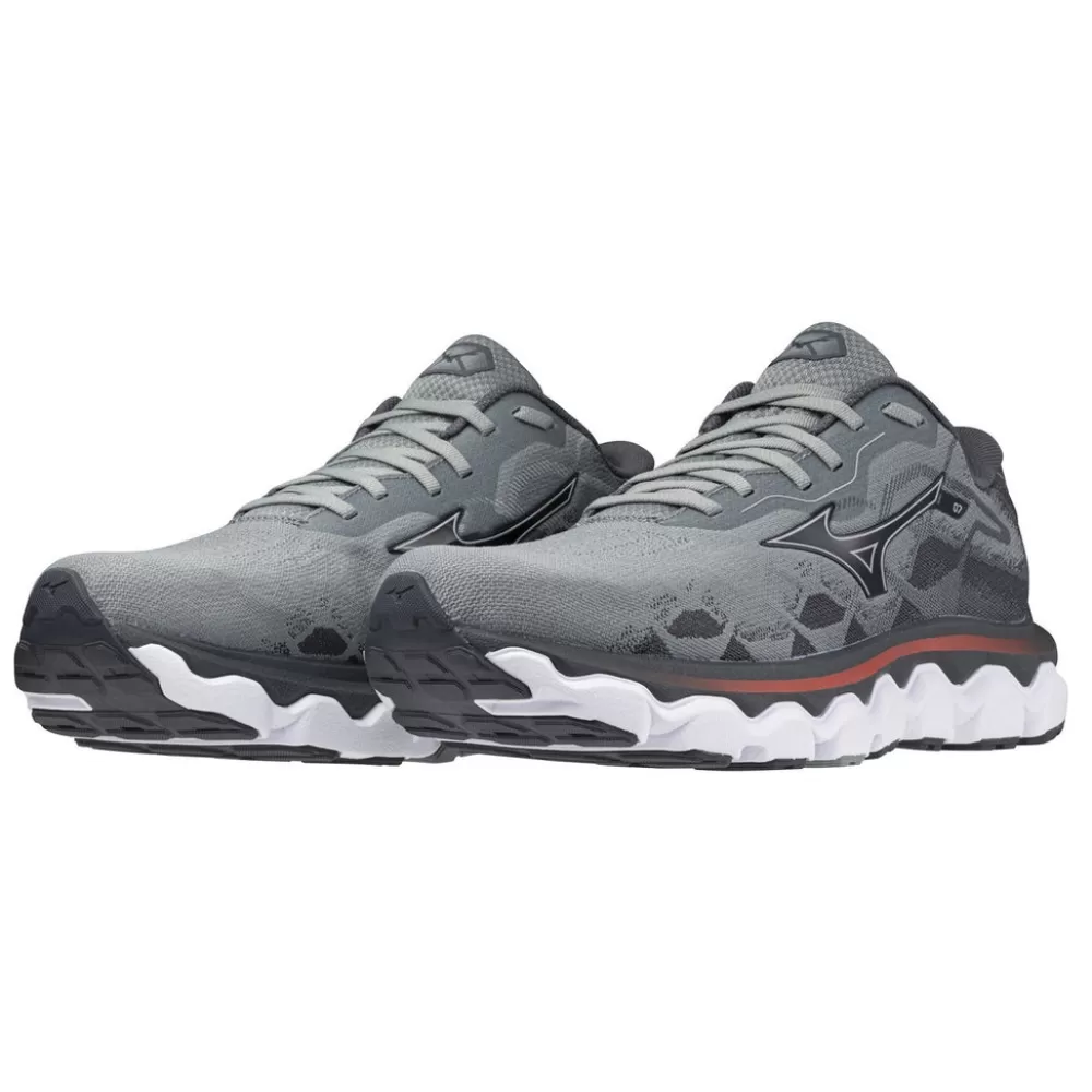 Running^Mizuno Wave Horizon 7 Mens Lead/Nickel/Cayenne