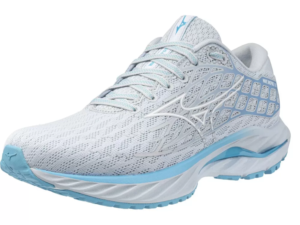 Running^Mizuno Wave Inspire 20 Womens Grey/Light blue