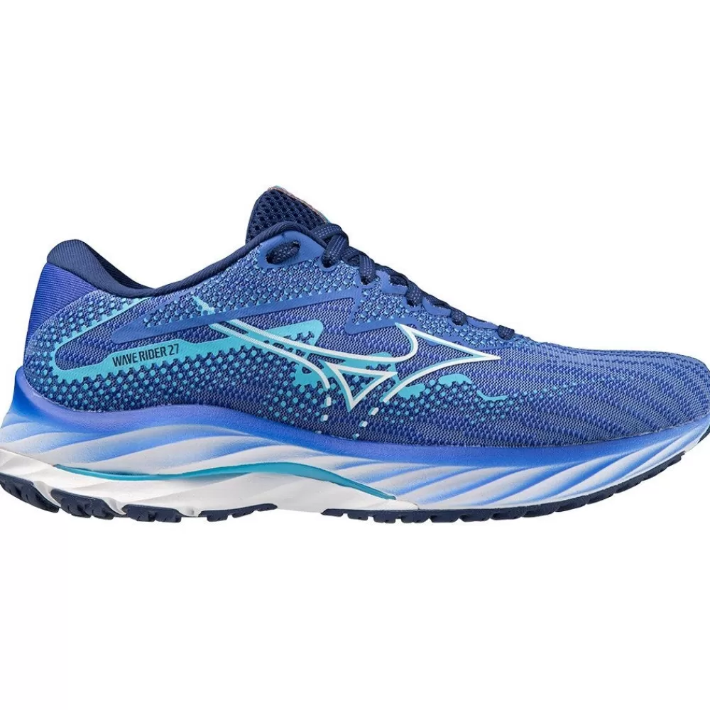 Running^Mizuno Wave Rider 27 Womens Ultramarine/White/Aquamarine