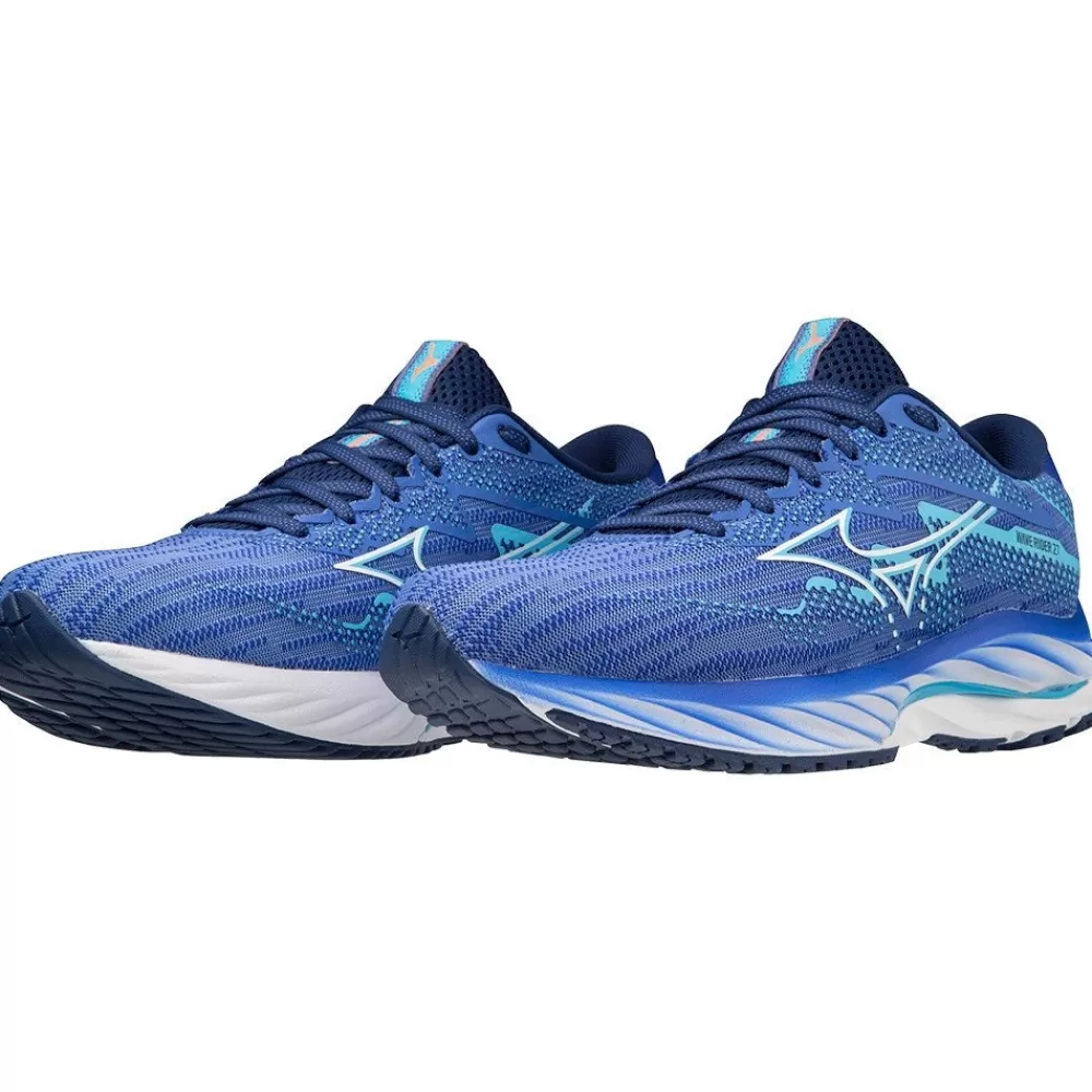 Running^Mizuno Wave Rider 27 Womens Ultramarine/White/Aquamarine