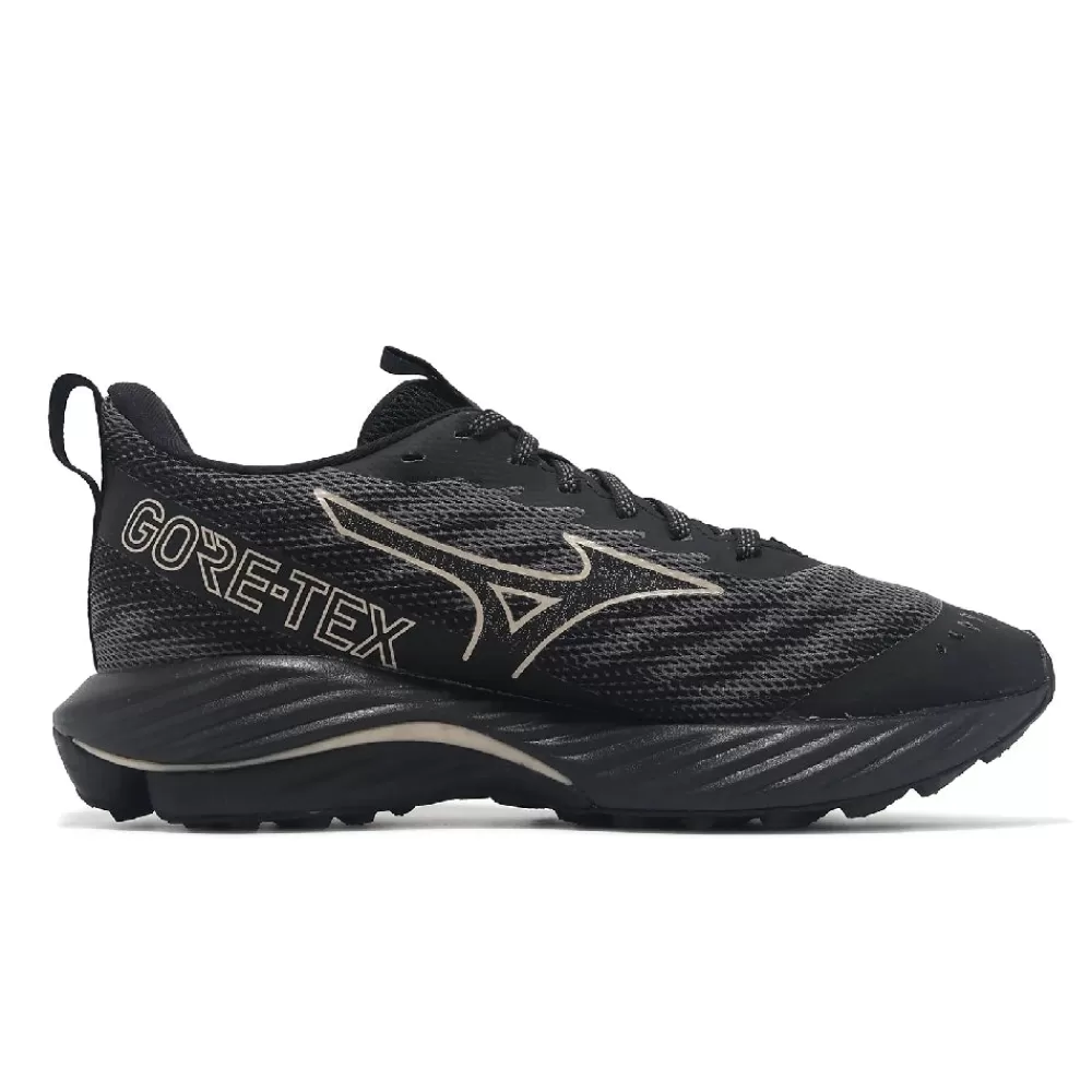 Trail | Running^Mizuno Wave Rider GTX 2 Womens (D Wide) Black/Gold