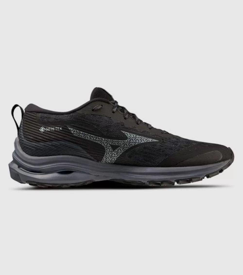 Trail | Running^Mizuno Wave Rider GTX Mens BLACK OMBRE/BLUE GLACIAL RIDGE