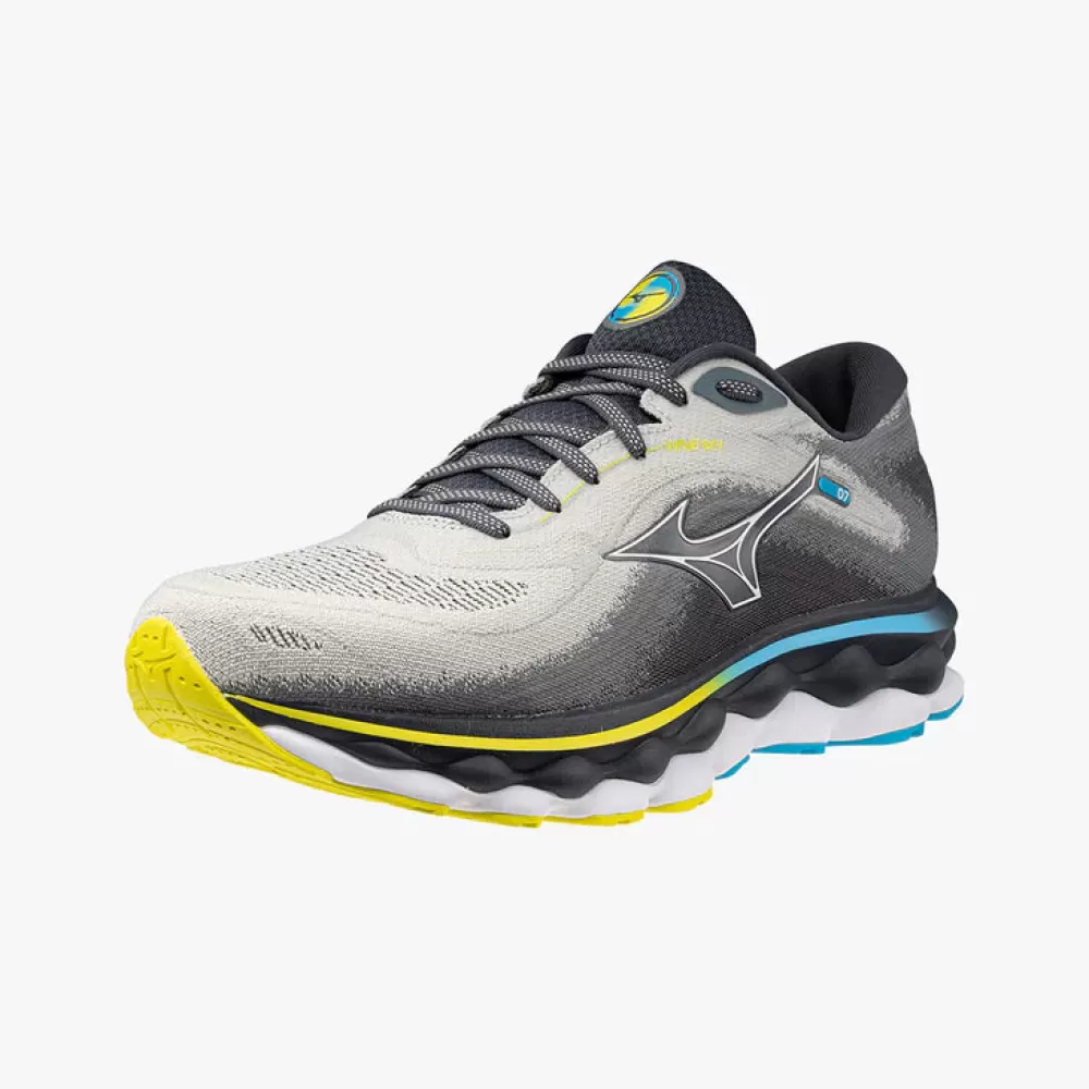 Running^Mizuno Wave Sky 7 Mens Pearl Blue