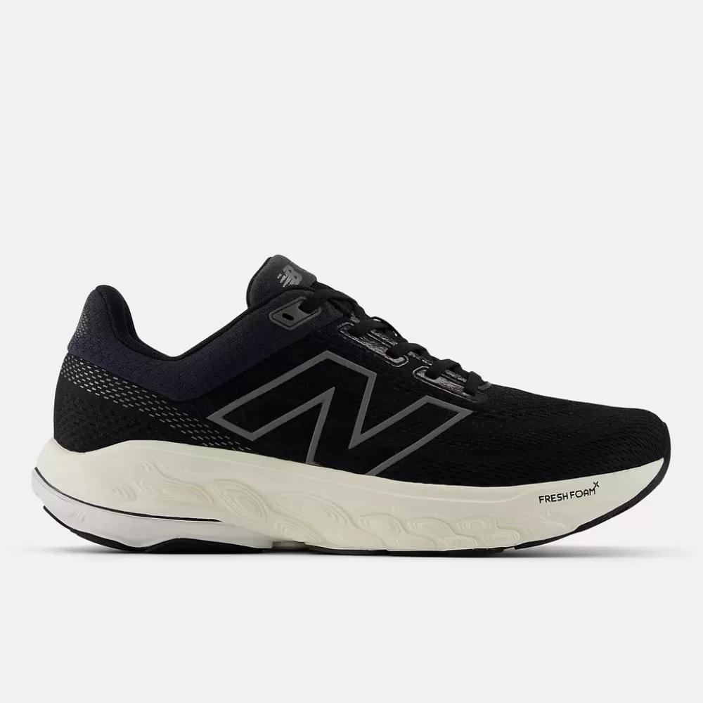 Running^New Balance Fresh Foam X 860v14 Mens (2E Wide) Black with Phantom and Sea Salt