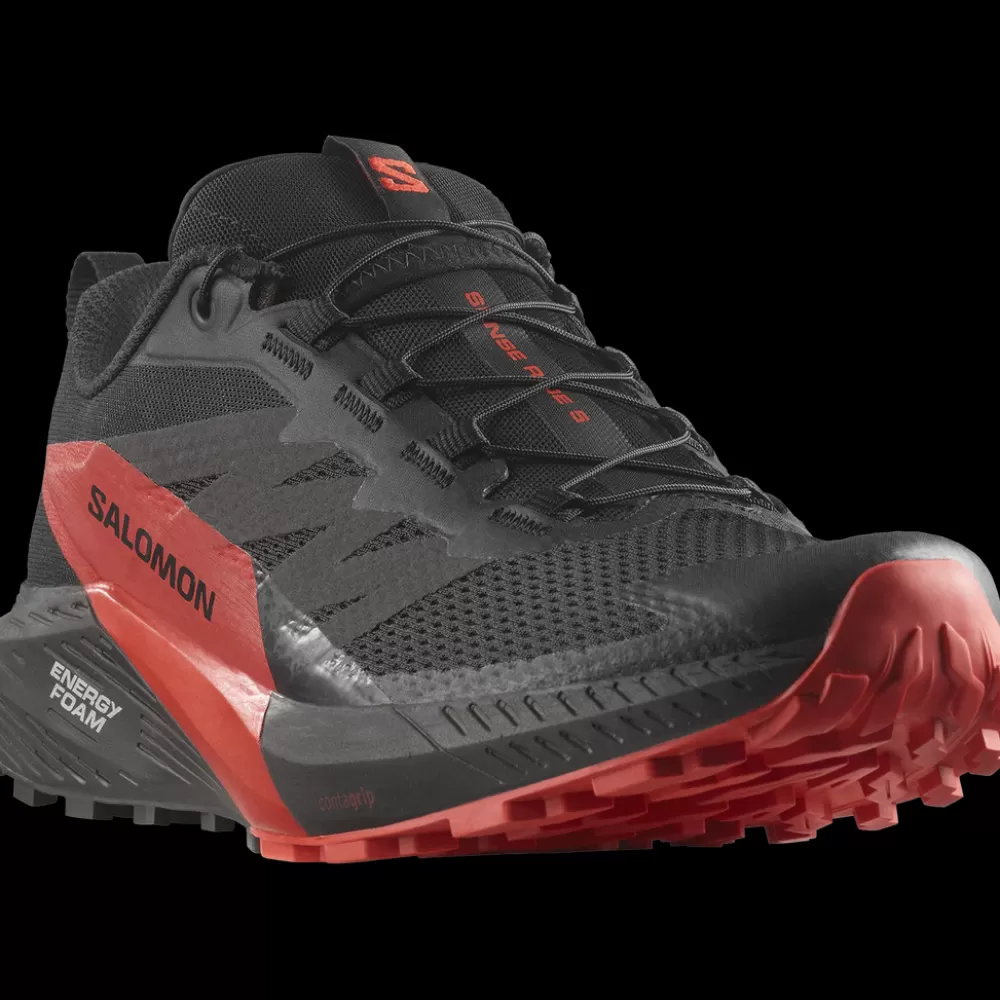 Trail | Running^Salomon Sense Ride 5 Mens Black/Fiery Red/Black