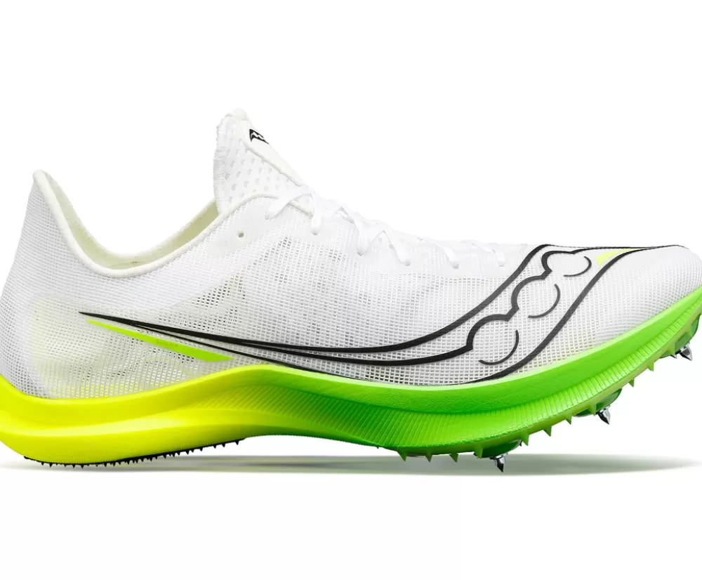 Track^Saucony Endorphin Cheetah Mens White/Slime