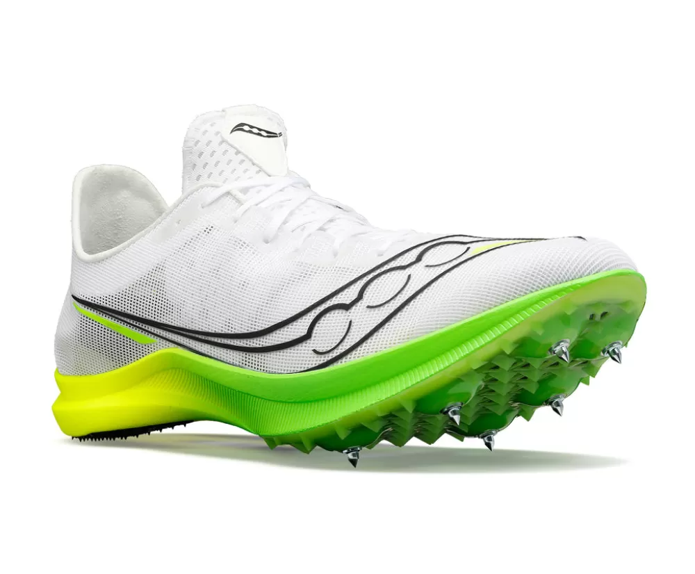 Track^Saucony Endorphin Cheetah Mens White/Slime