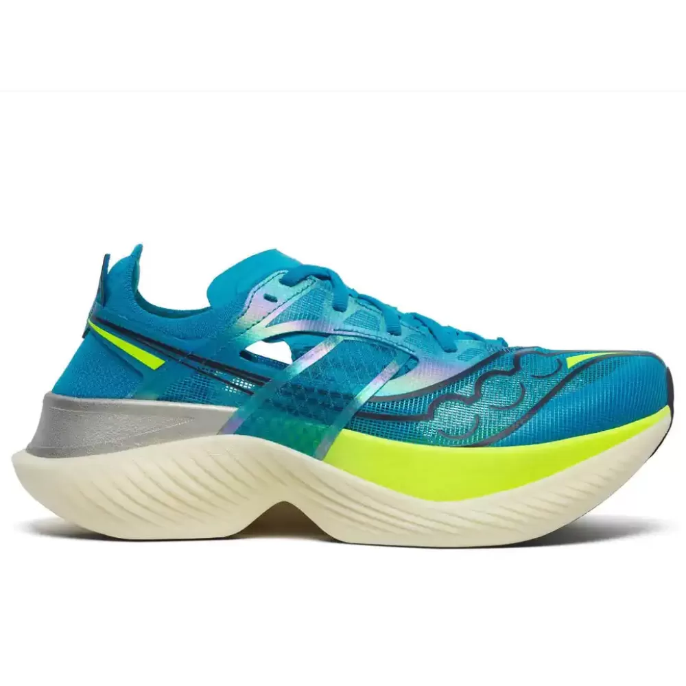 Racing^Saucony Endorphin Elite Mens Viziblue/Citron