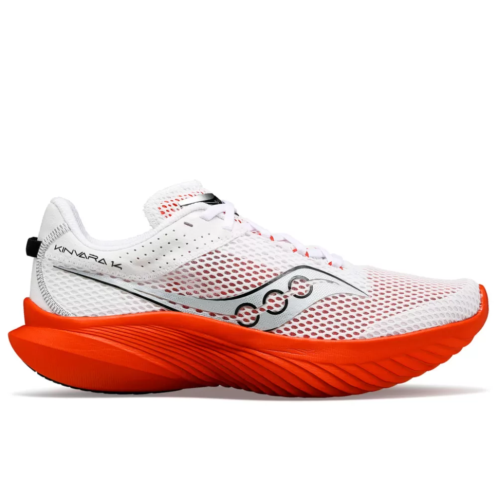 Running^Saucony Kinvara 14 Mens White/Infrared