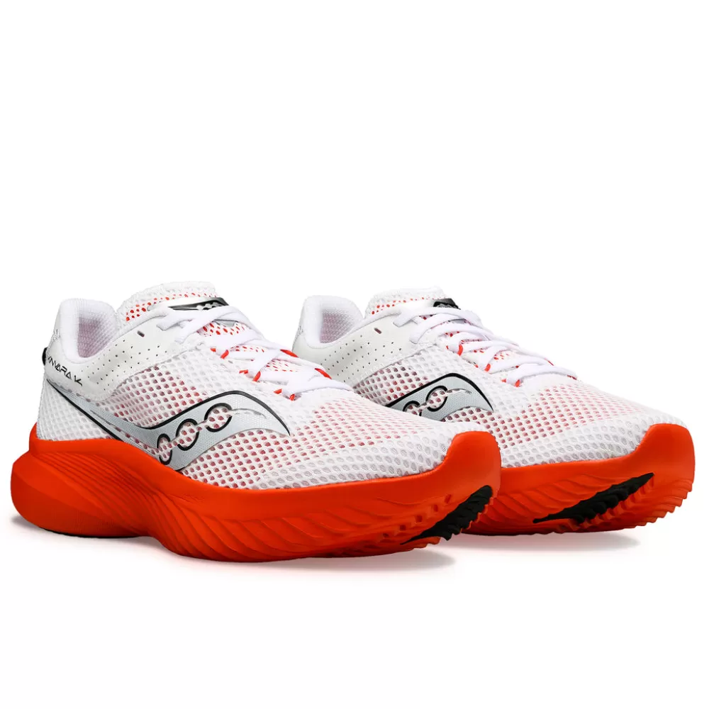 Running^Saucony Kinvara 14 Mens White/Infrared